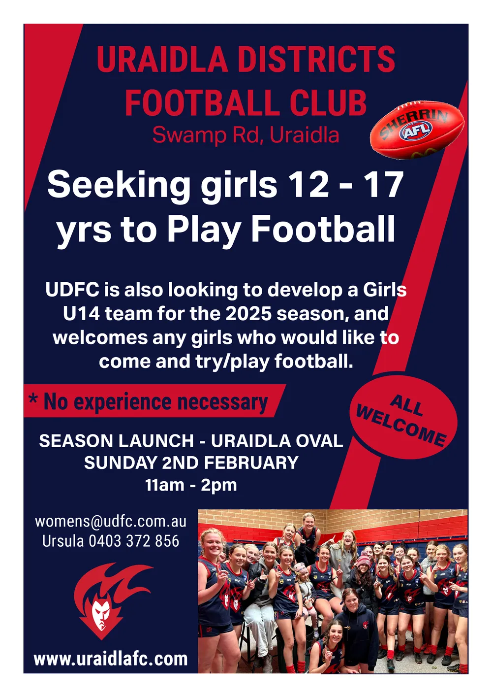 Girls come and try 2025 poster
